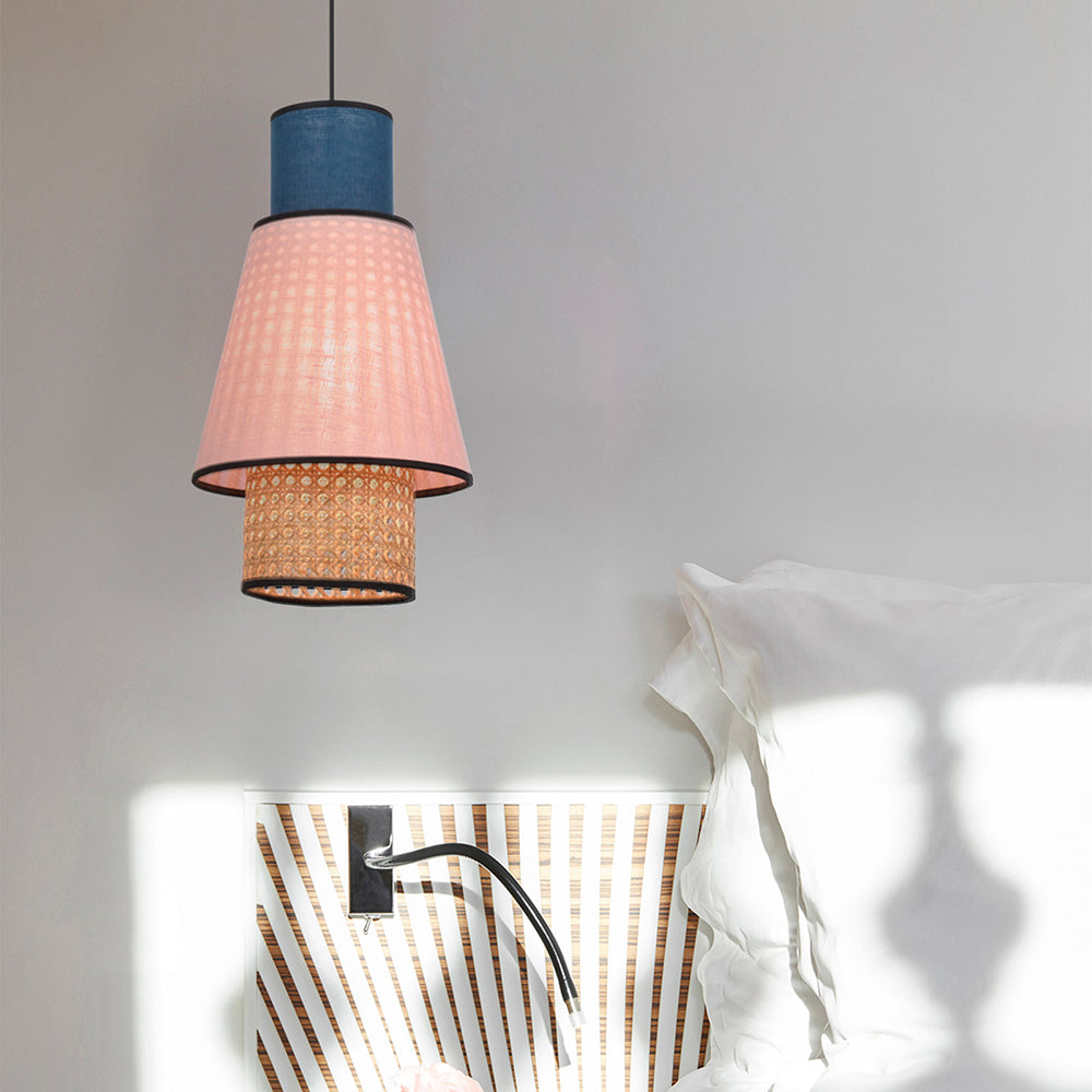Ritta Moderni Naturale LED Lampada a Sospensione Rosa Reale Blu Metallo PVC Soggiorno/Camera da Letto