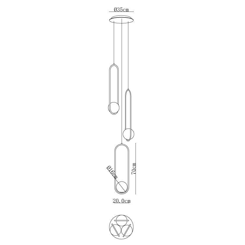 Mila Combination Chandelier - Blowlighting