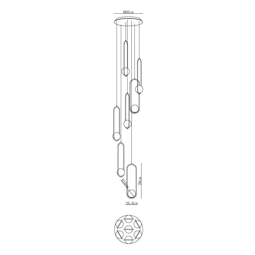 Mila Combination Chandelier - Blowlighting
