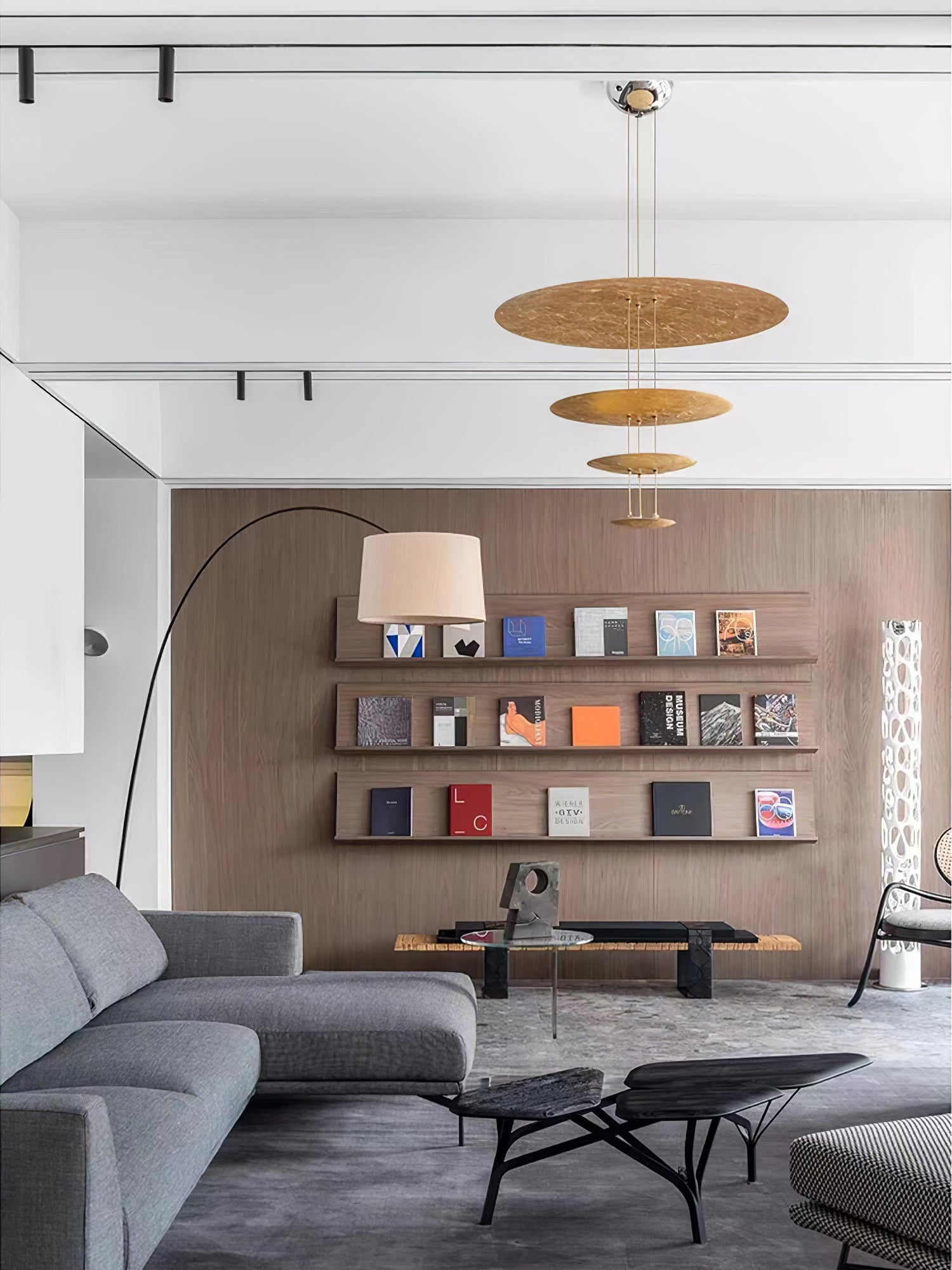 Zathaara Layered Gold Foil Pendant Light - Blowlighting