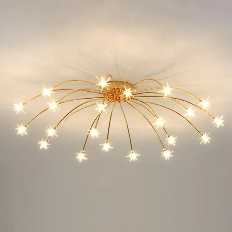 Arisha Art Deco Starry Plafoniere ad incasso Metallo Vetro Cucina