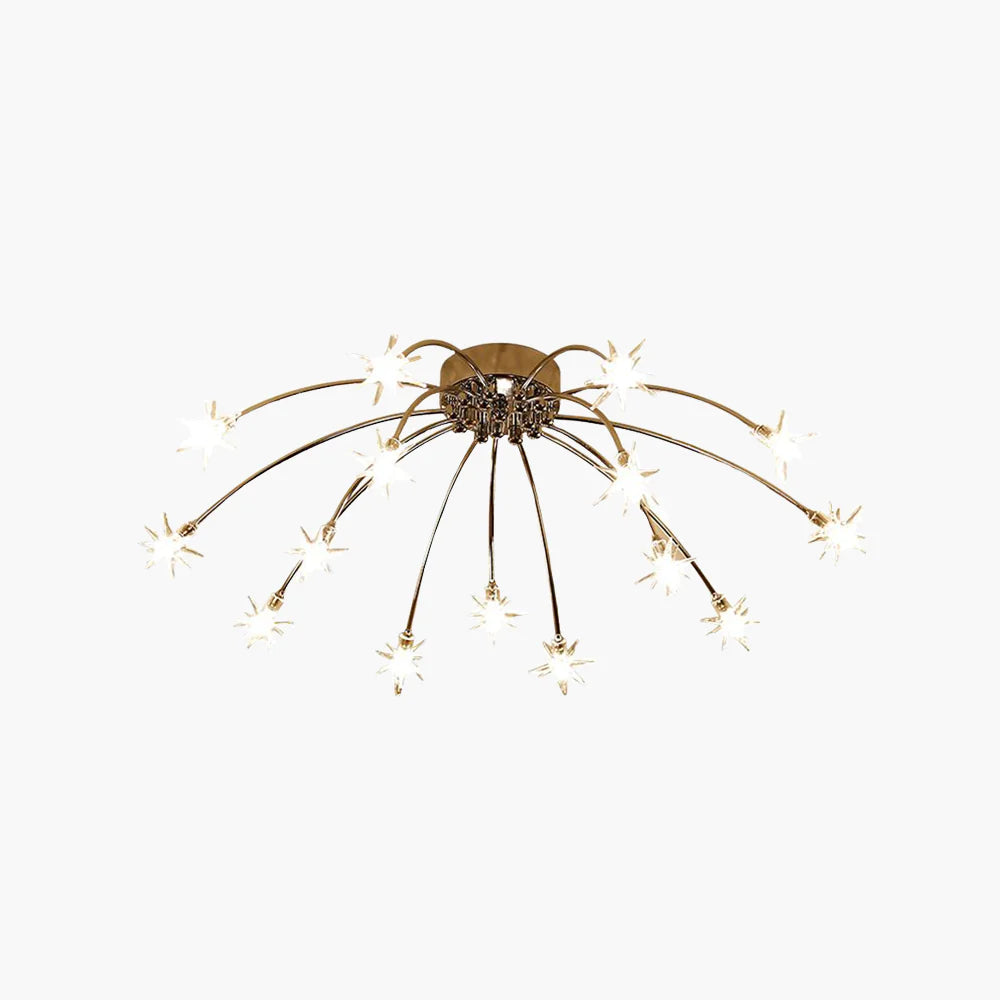 Arisha Art Deco Starry Plafoniere ad incasso Metallo Vetro Cucina