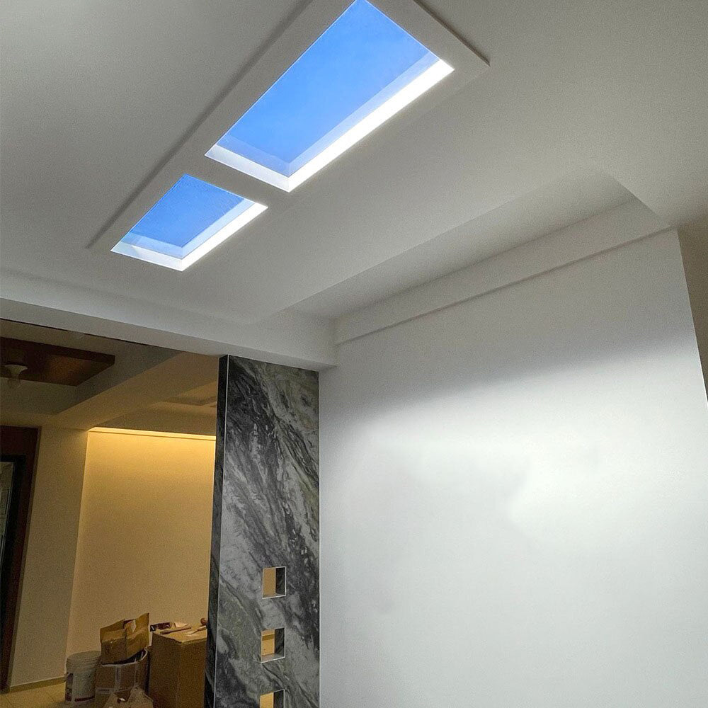 Arisha Moderna Insolito LED Plafoniera Metallo Incasso Blu Nera Soggiorno/Camera da Letto