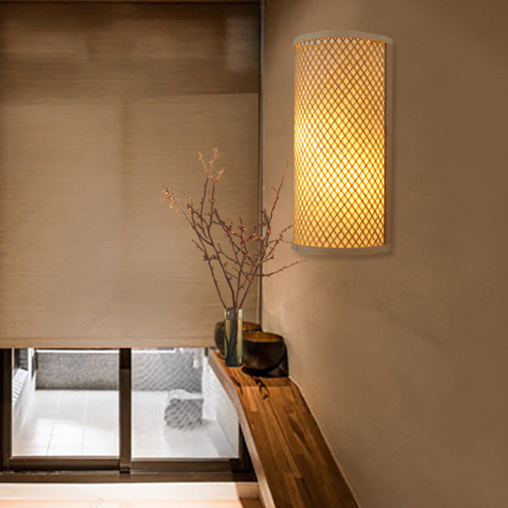 Muto Led Applique Comodino Rattan Acrilico Camera da Letto