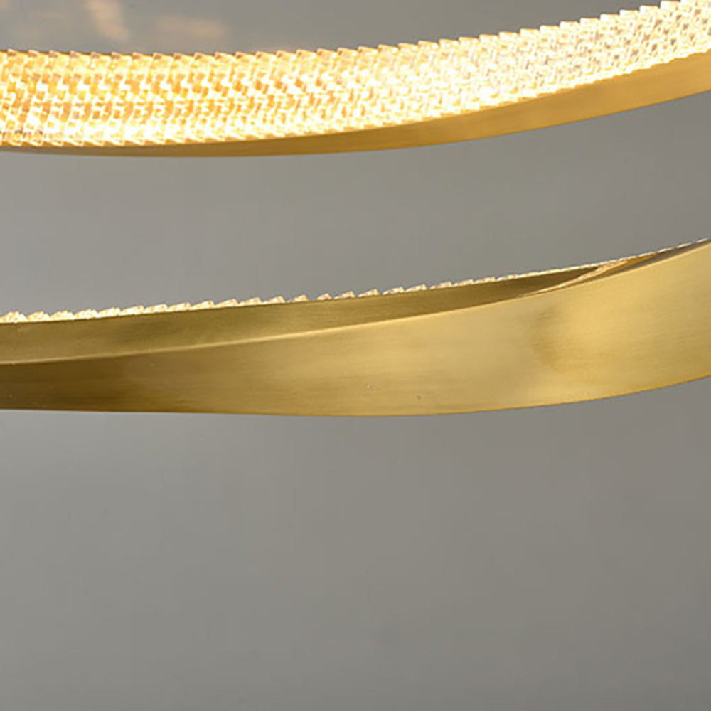 Arisha Lampada a Sospensione Metallo Oro Spirale Anello Minimalista