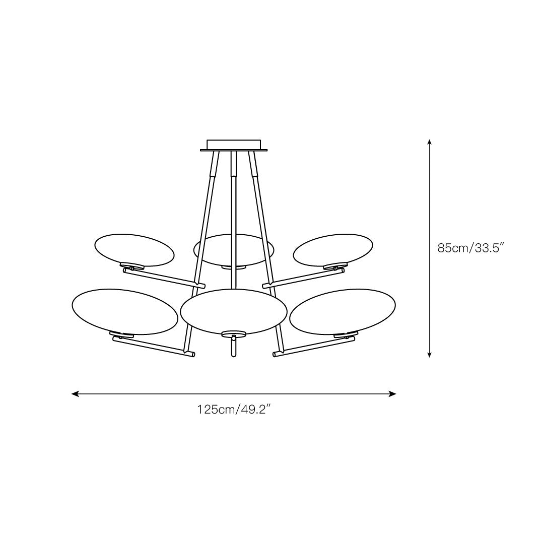 Umirarae Individual Creativity Brass Glass Ceiling Lamp - Lamp Copper