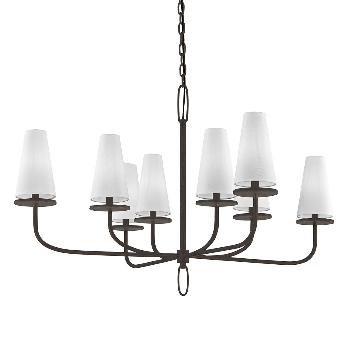 Curaeara Vintage Industrial Brass Fabric Chandelier - Lamp Copper