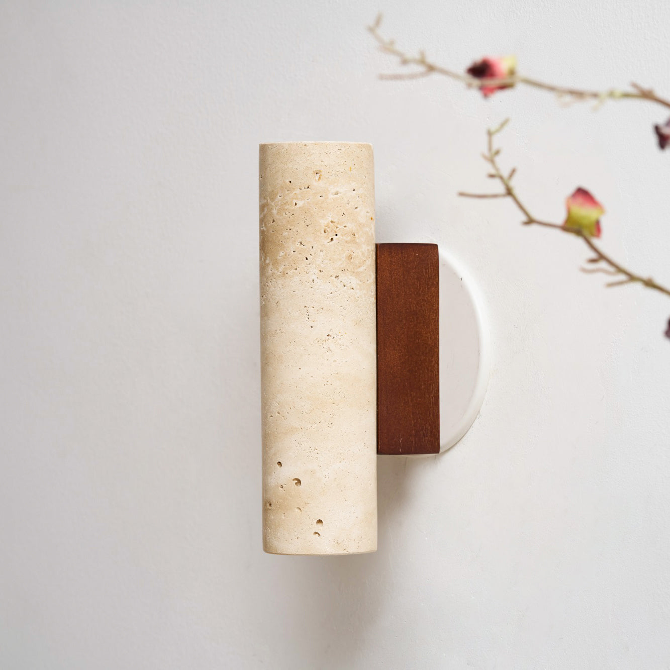 Uvineth Modern Minimalist Travertine Wall Lamp - Lamp Copper