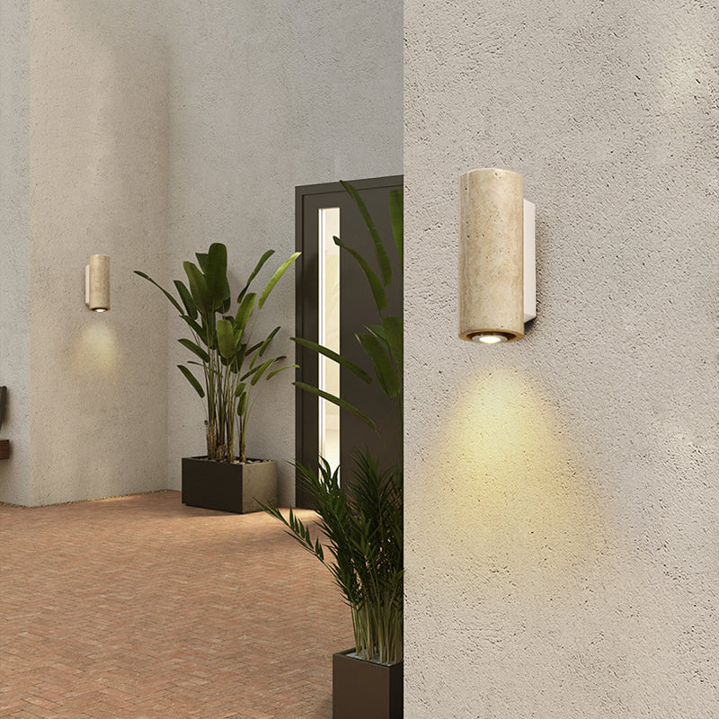 Uvineth Modern Minimalist Travertine Wall Lamp - Lamp Copper
