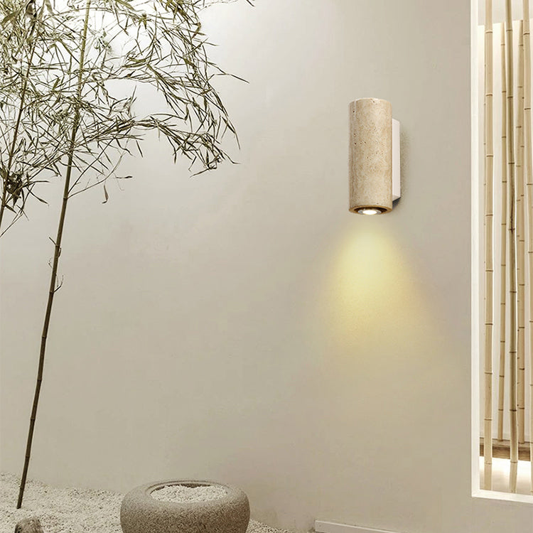 Uvineth Modern Minimalist Travertine Wall Lamp - Lamp Copper
