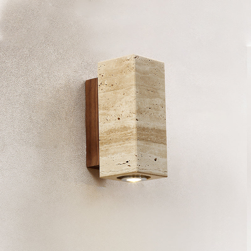 Uvineth Modern Minimalist Travertine Wall Lamp - Lamp Copper