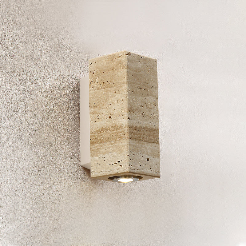 Uvineth Modern Minimalist Travertine Wall Lamp - Lamp Copper