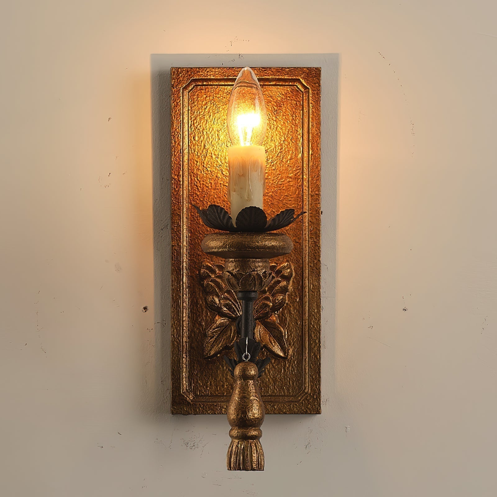 Lydorira Vintage Premium Elegance Wood Metal Wall Lamp - Lamp Copper