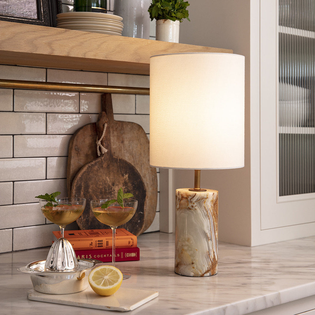 Maricopa Stone Table Lamp - Lamp Copper