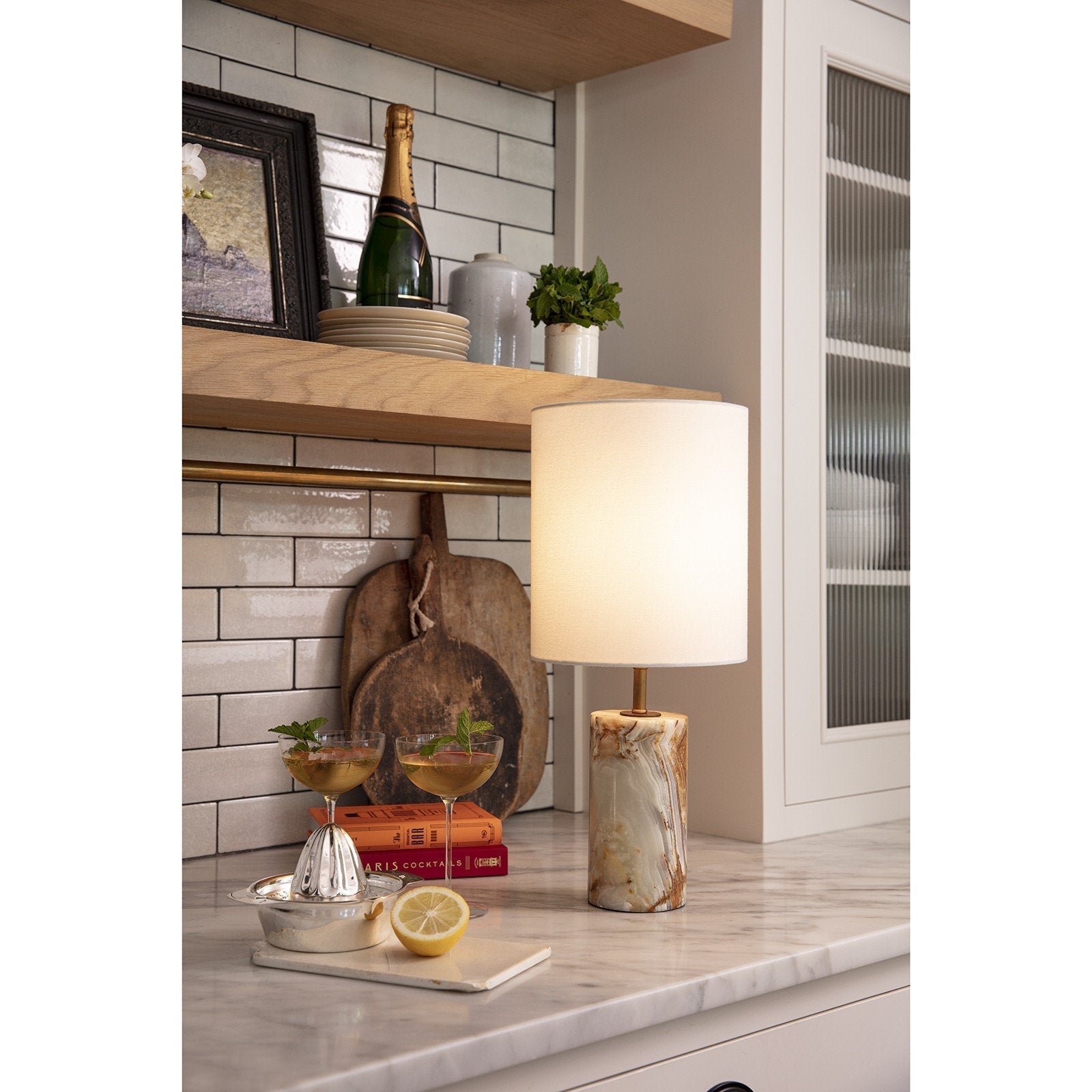 Maricopa Stone Table Lamp - Lamp Copper