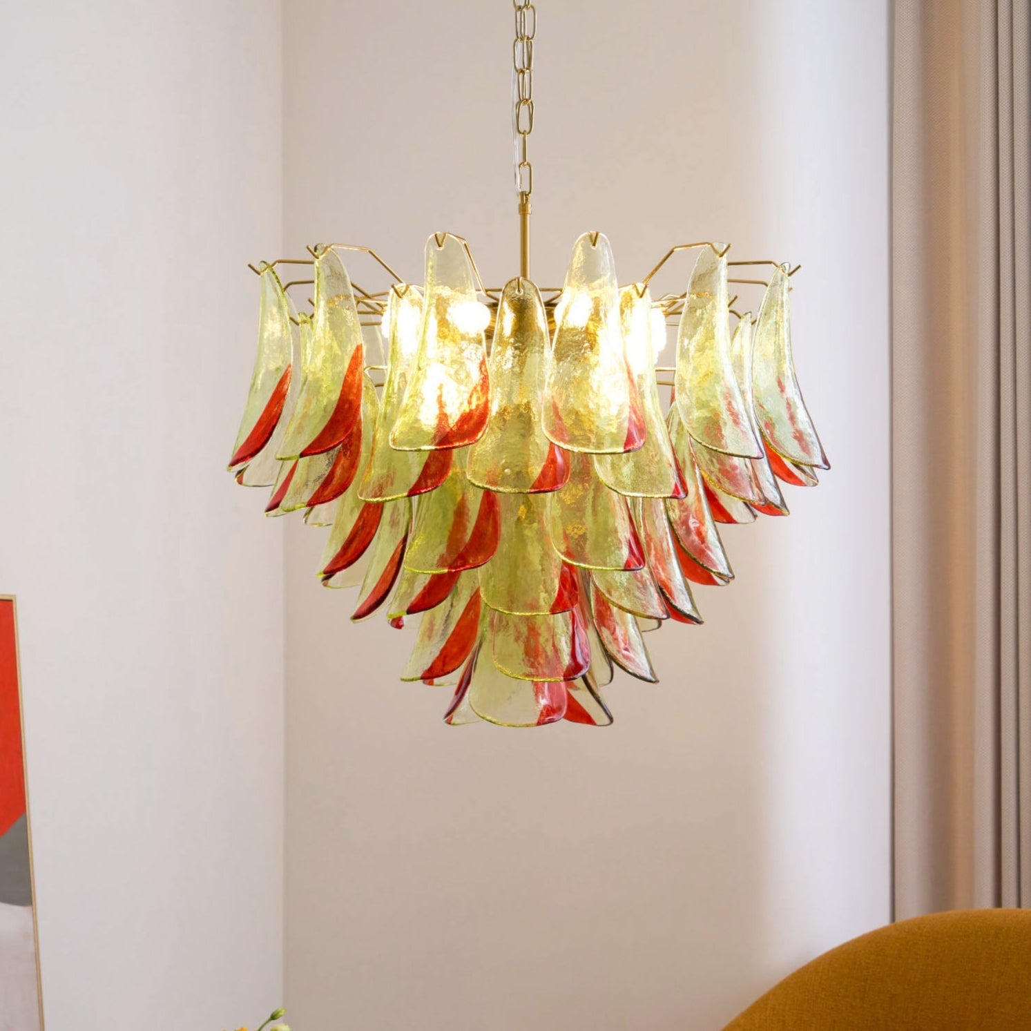 Aurora Chandelier Murano Glass Petal Elegant - Blowlighting