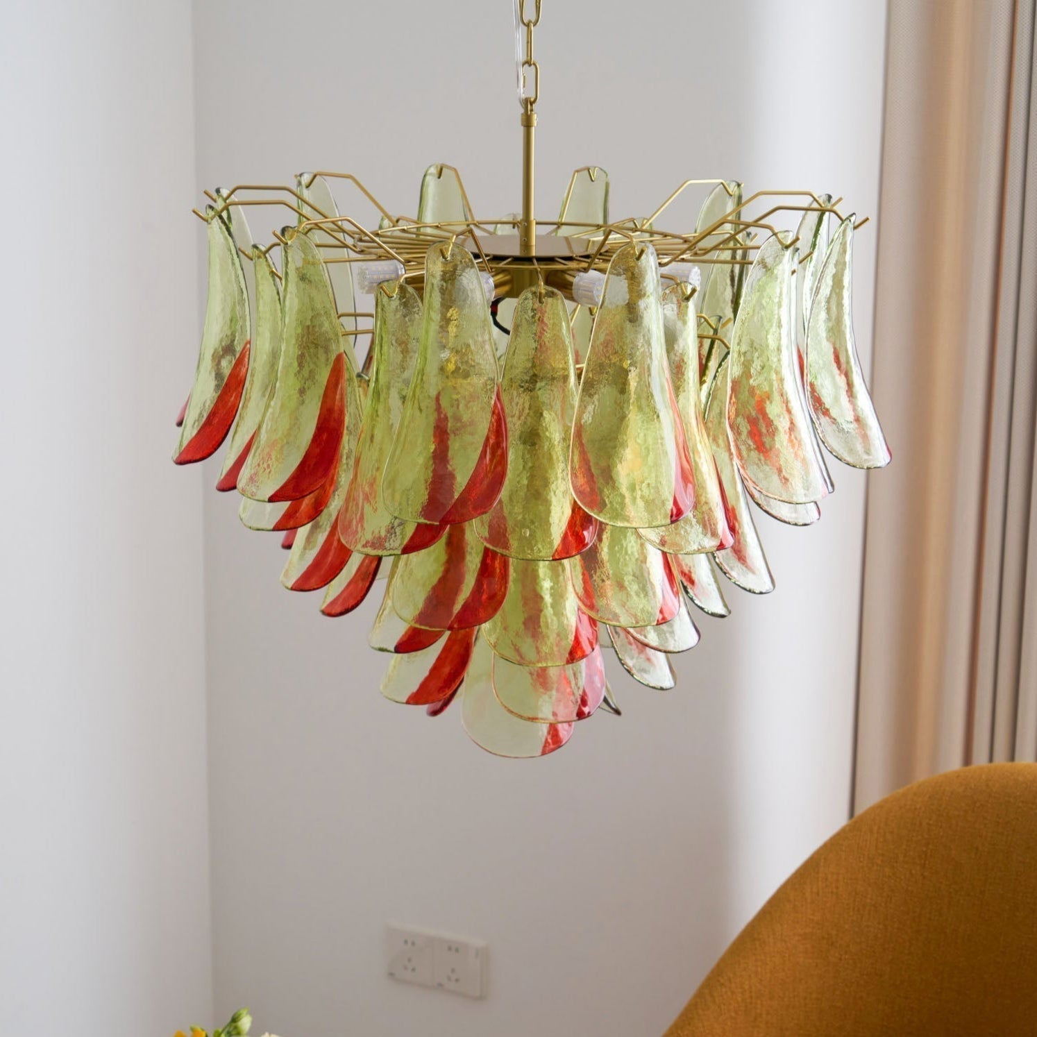 Aurora Chandelier Murano Glass Petal Elegant - Blowlighting
