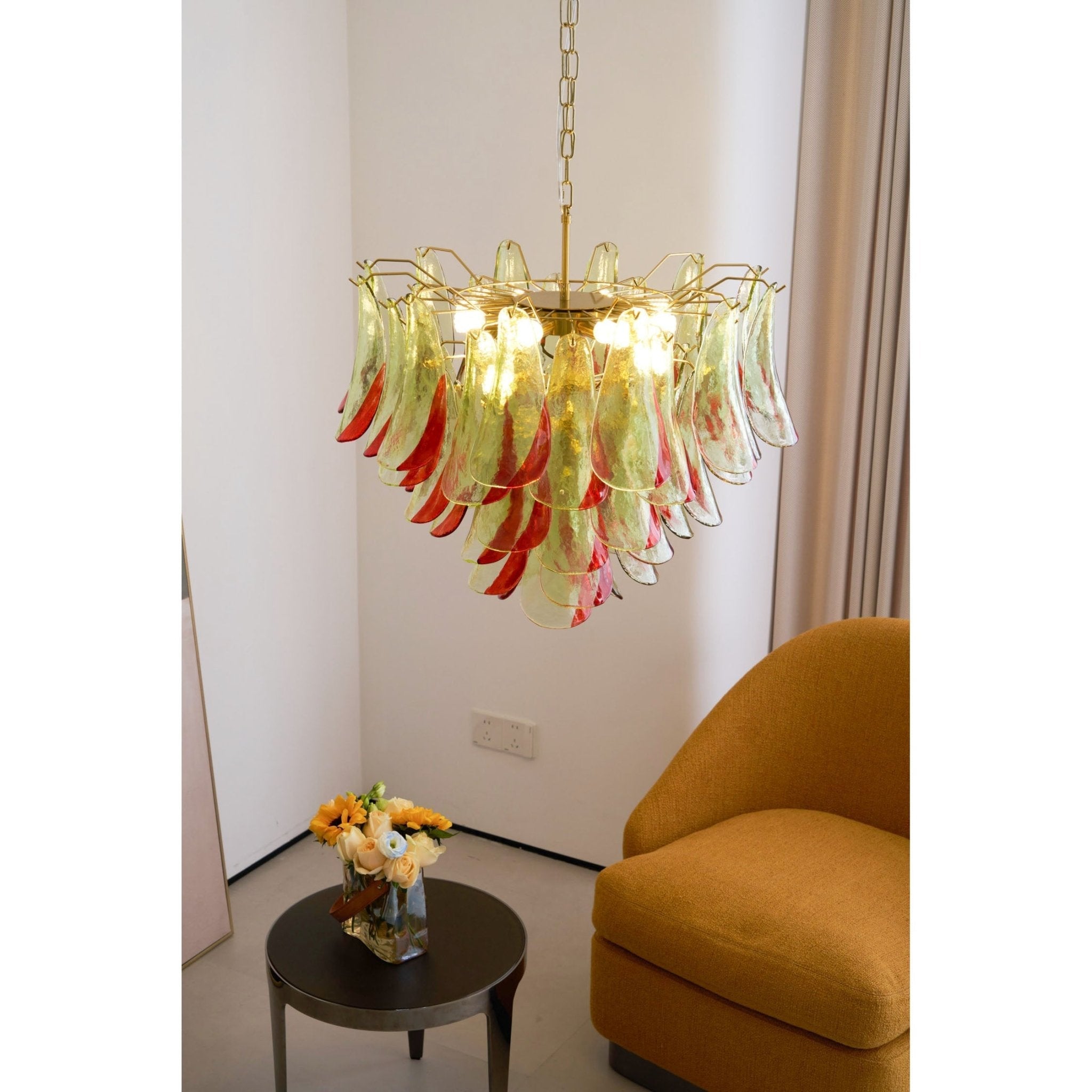 Aurora Chandelier Murano Glass Petal Elegant - Blowlighting