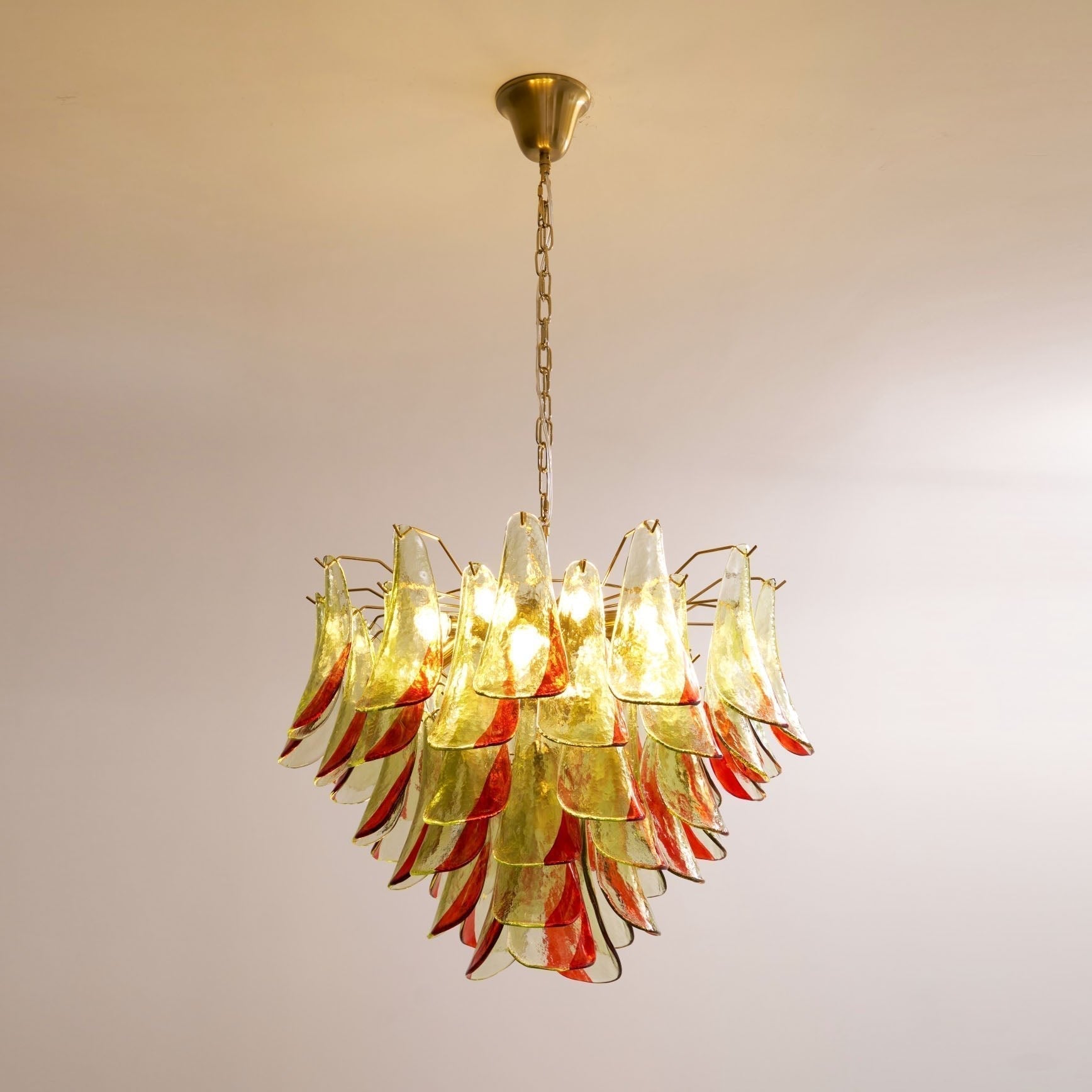 Aurora Chandelier Murano Glass Petal Elegant - Blowlighting