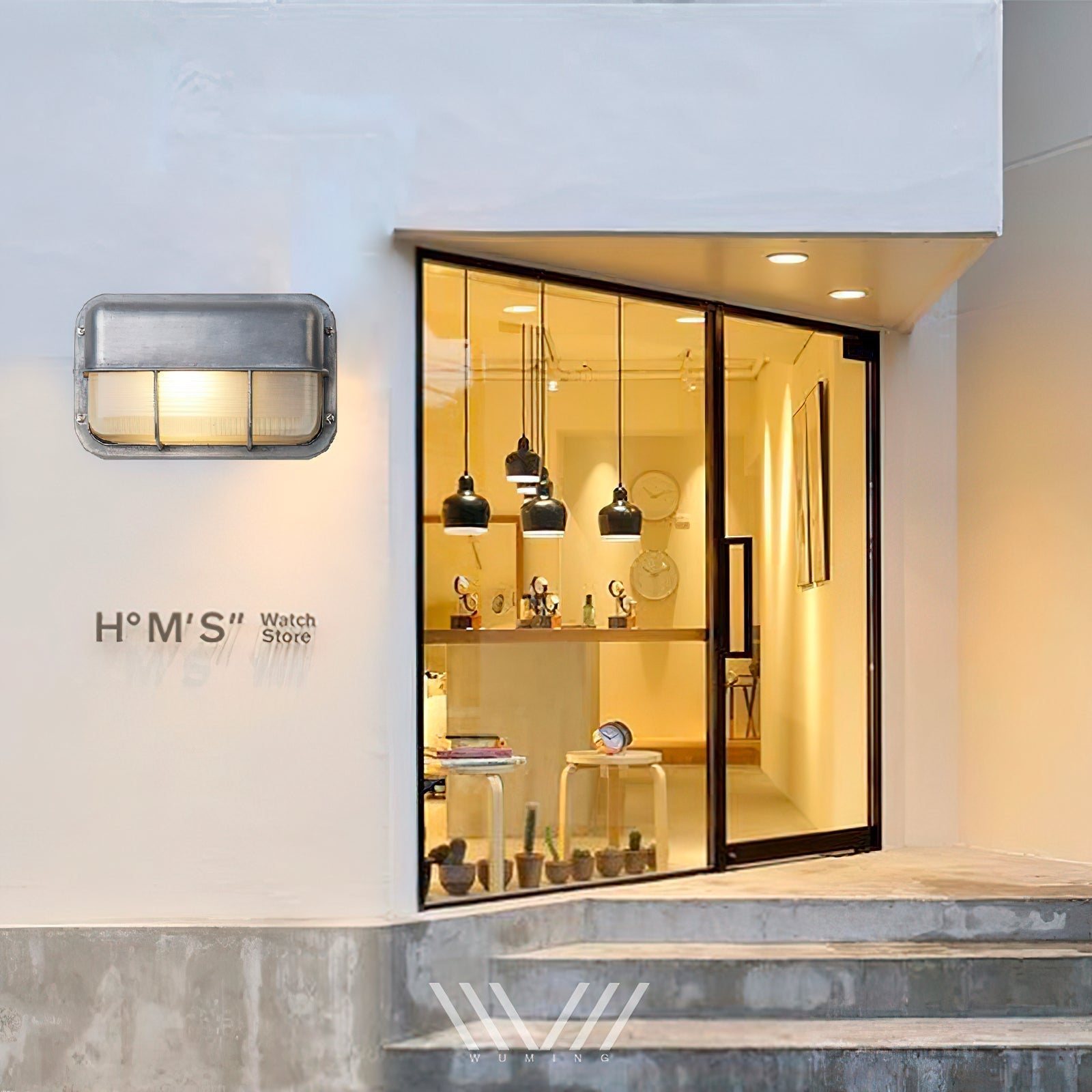 Olcarila Vintage Outdoor Metal Glass Sconce Wall Lamp - Lamp Copper