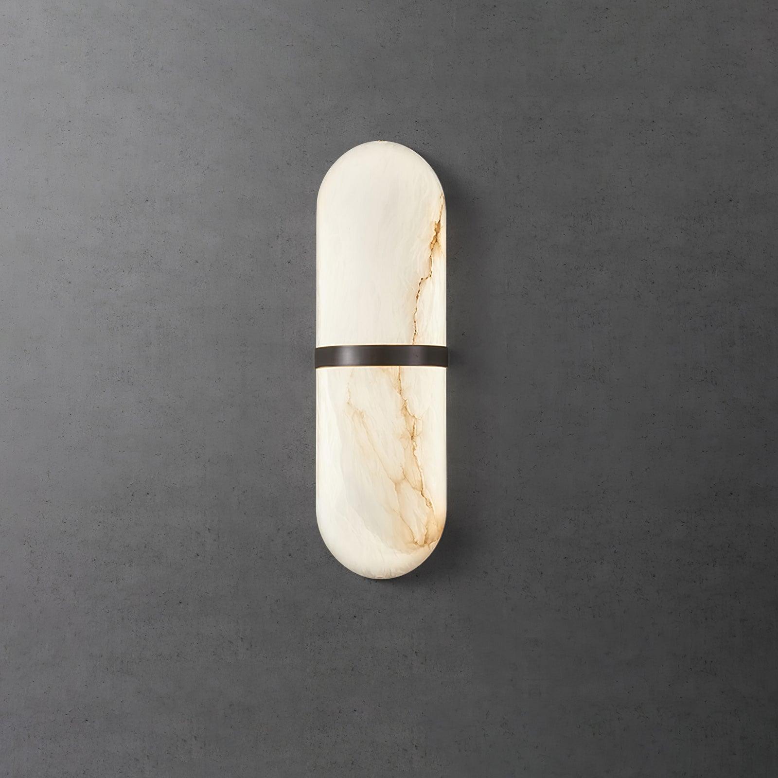 Wall Lamp Alabaster Capsule Brass Band - Letslighting