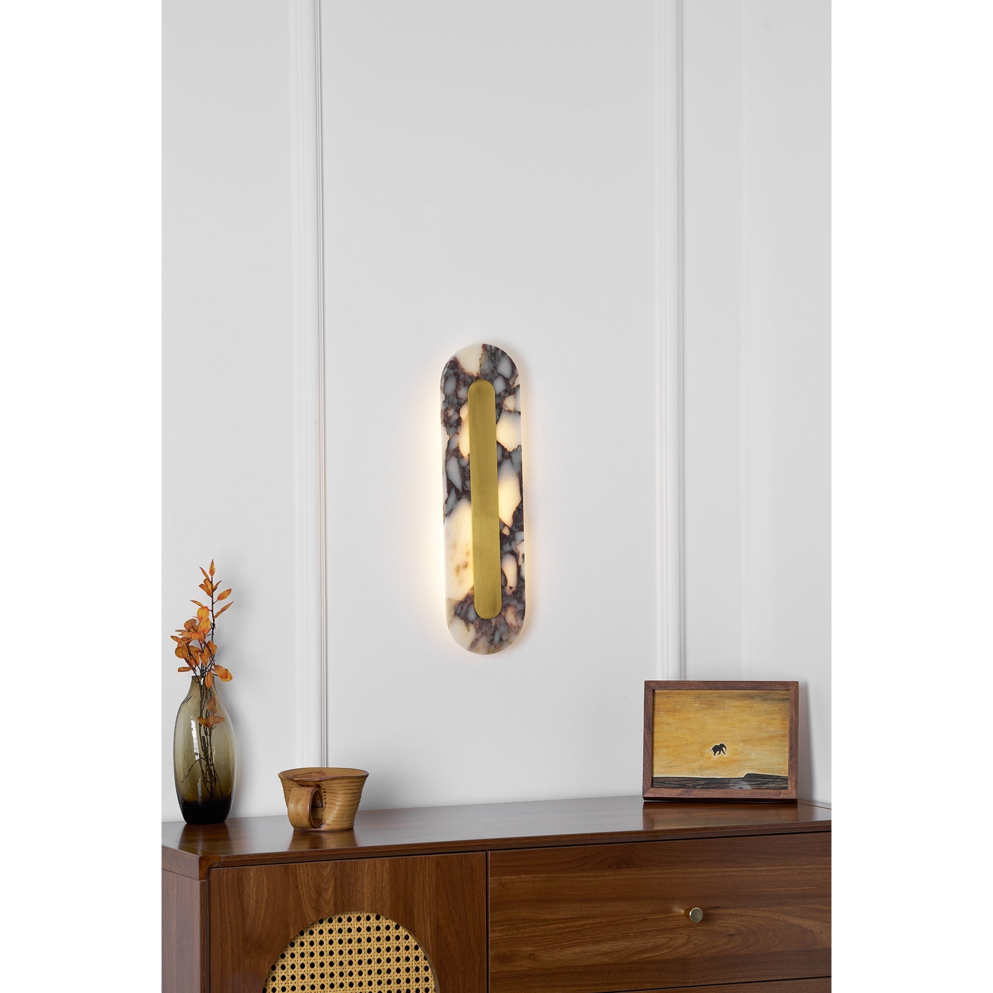 Marmo Modern Minimalist Metal Marble Wall Lamp - Lamp Copper