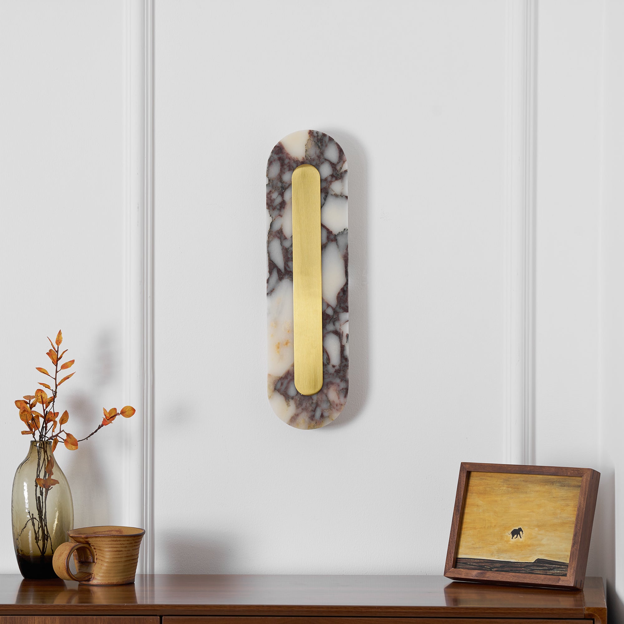 Marmo Modern Minimalist Metal Marble Wall Lamp - Lamp Copper