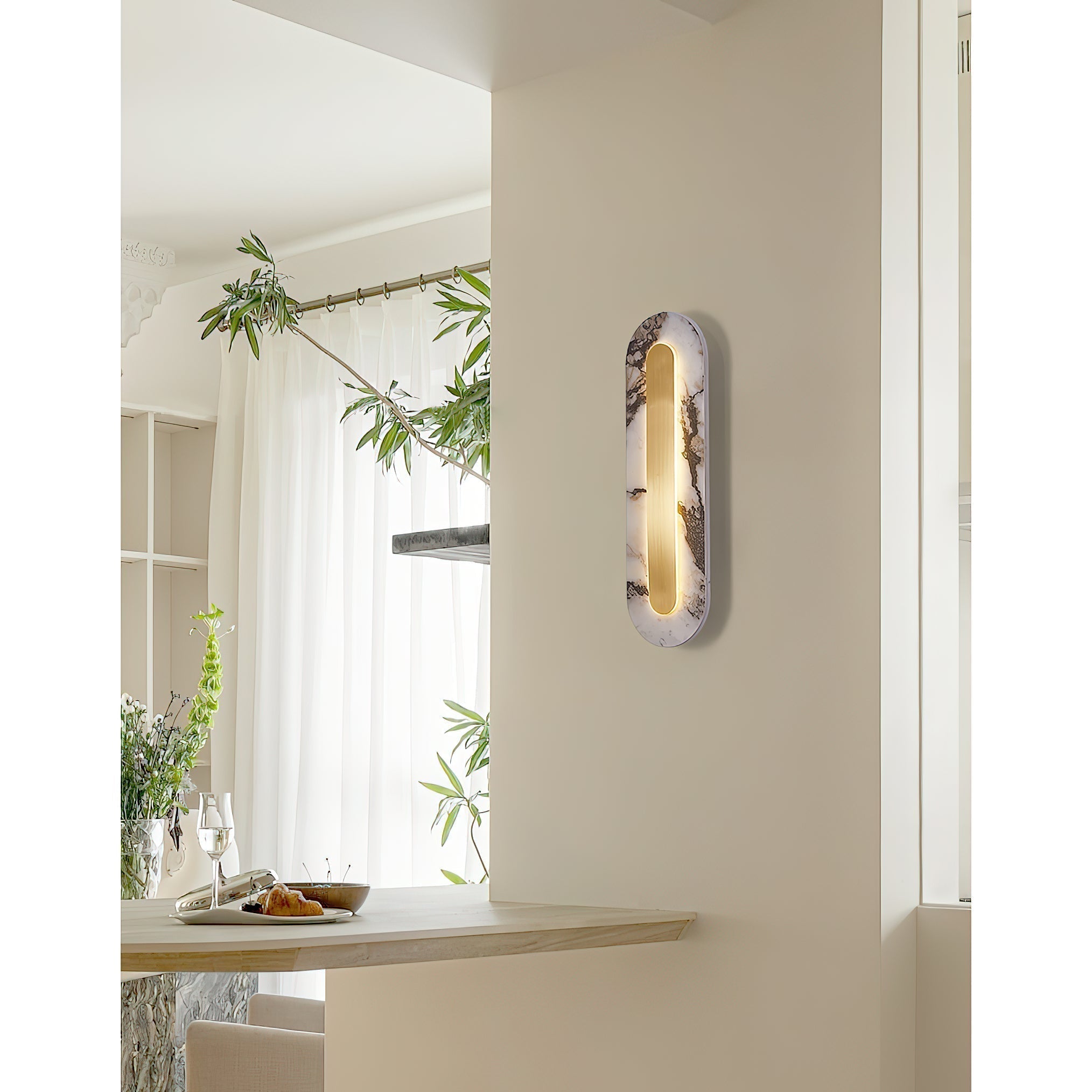 Marmo Modern Minimalist Metal Marble Wall Lamp - Lamp Copper