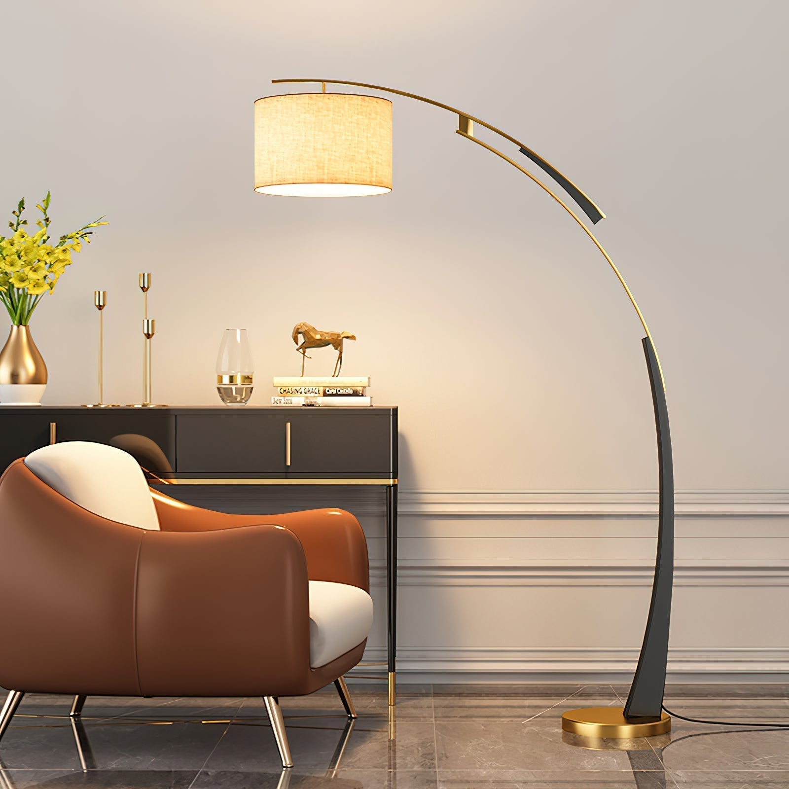 Matterhorn Arc Floor Lamp - Lamp Copper