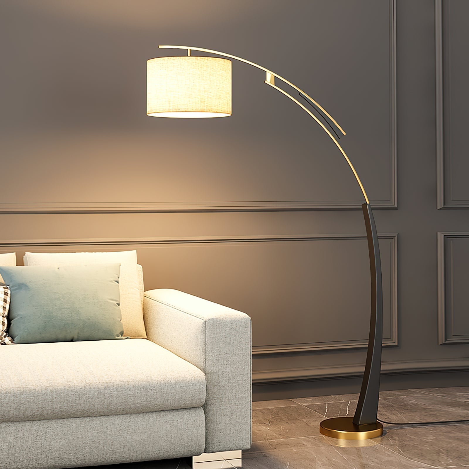 Matterhorn Arc Floor Lamp - Lamp Copper