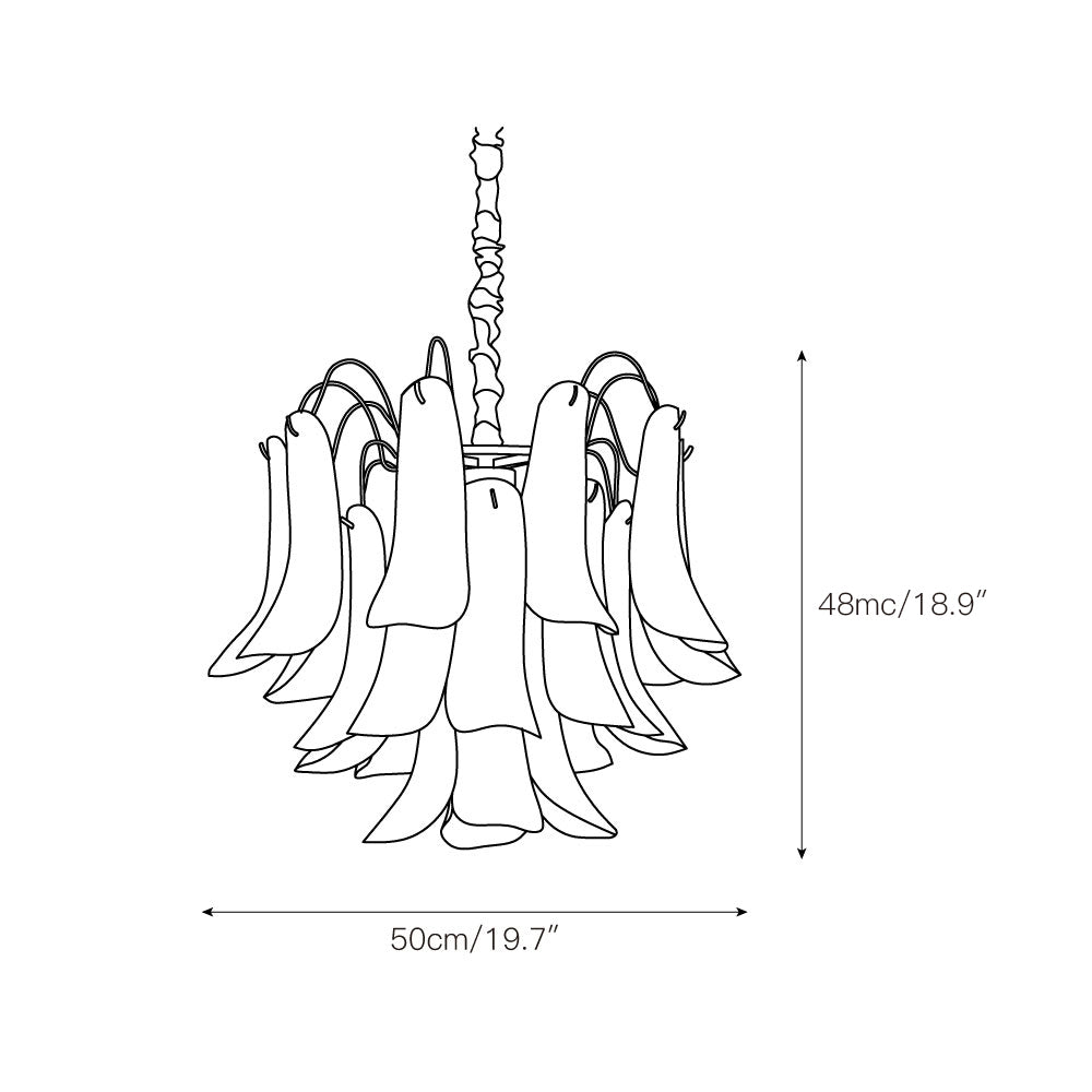 Alnoreth Individual Creativity Metal Glass Chandelier - Lamp Copper