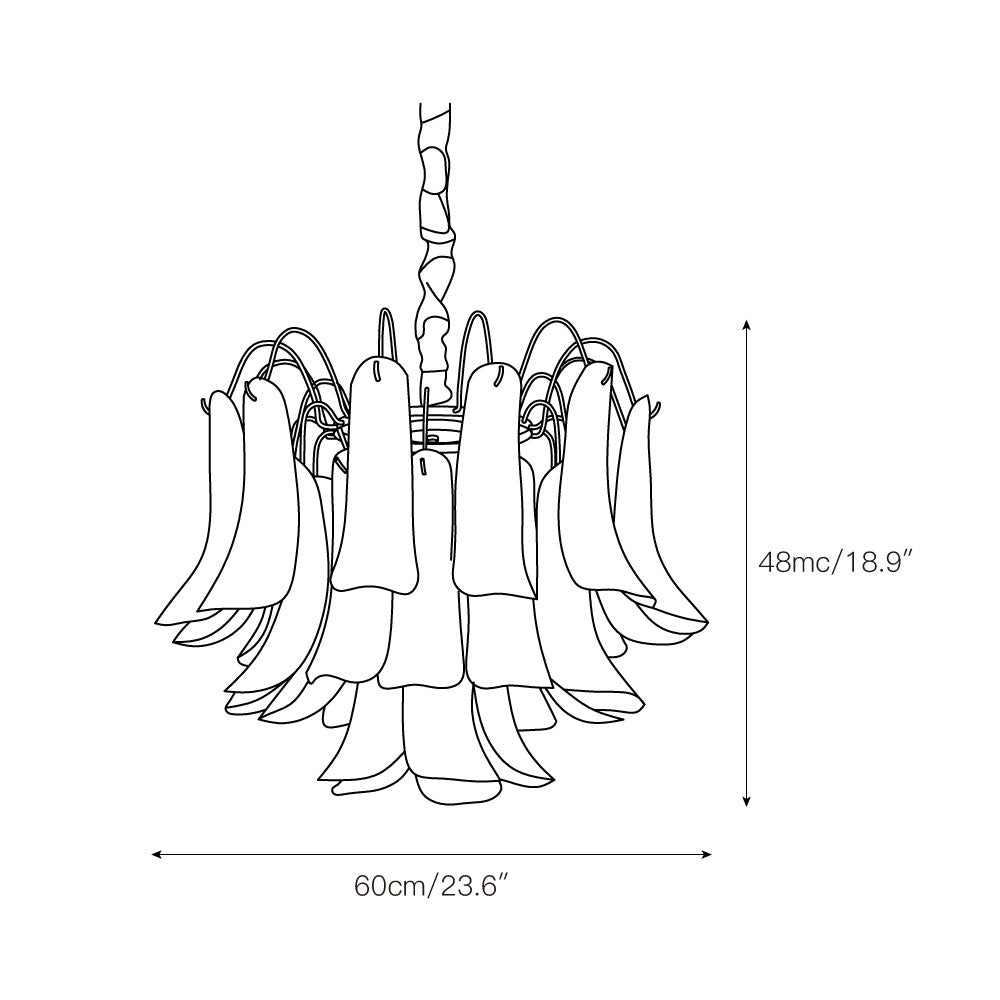 Alnoreth Individual Creativity Metal Glass Chandelier - Lamp Copper
