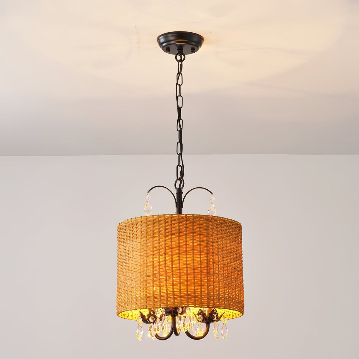 Avnoren Vintage Natural Crystal Pendant Lamp - Lamp Copper