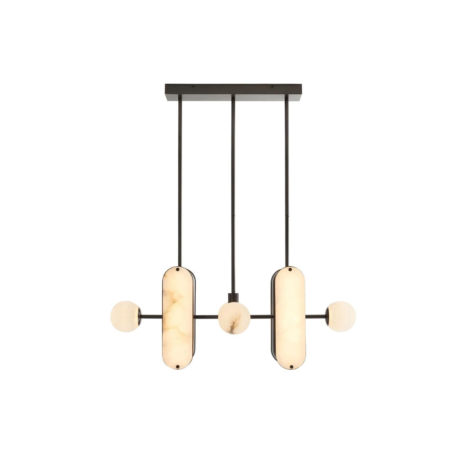 Orshaisra Modern Minimalist Alabaster Pendant Lamp - Lamp Copper