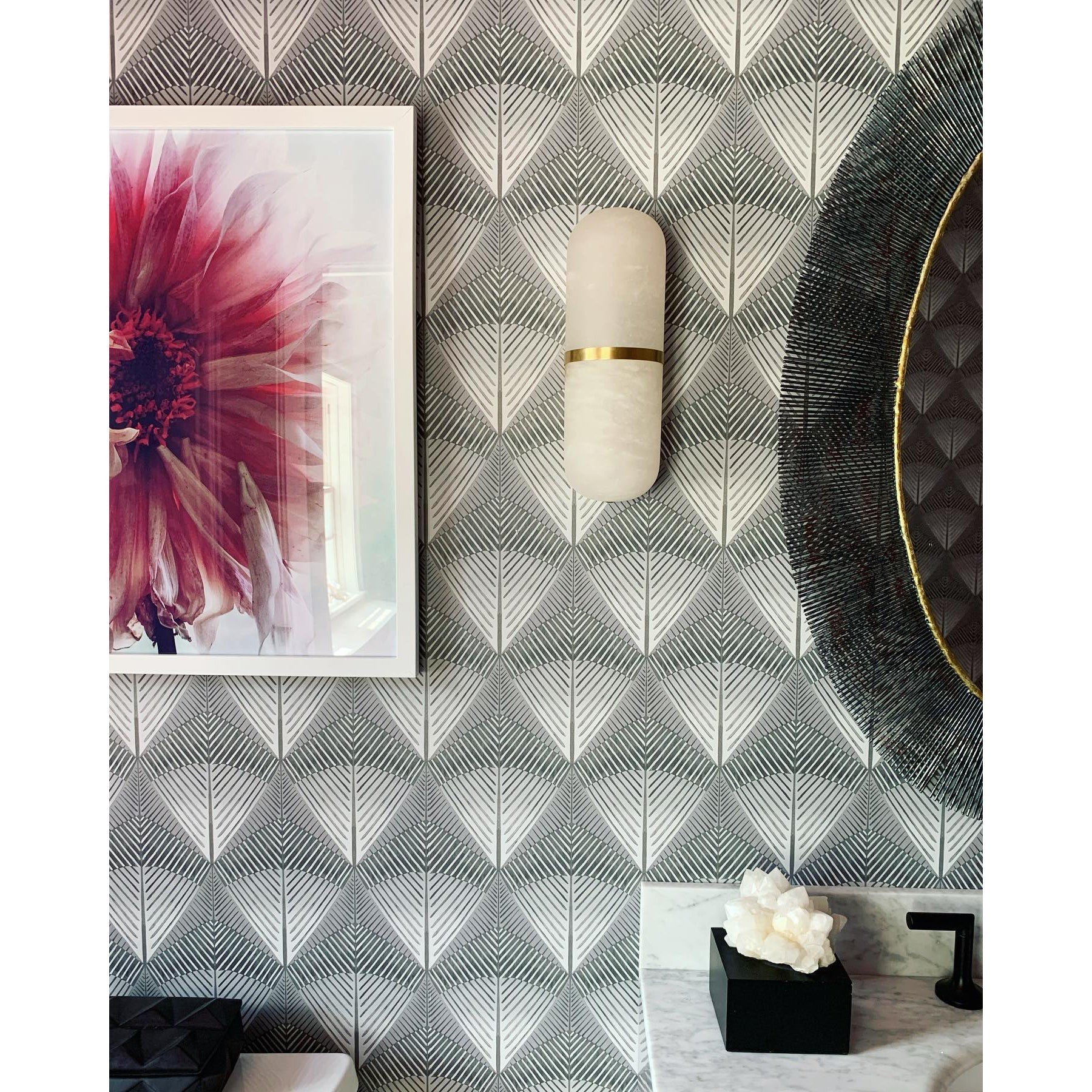 Symirel Modern Minimalist Pill Form Alabaster Sconce Wall Lamp - Lamp Copper