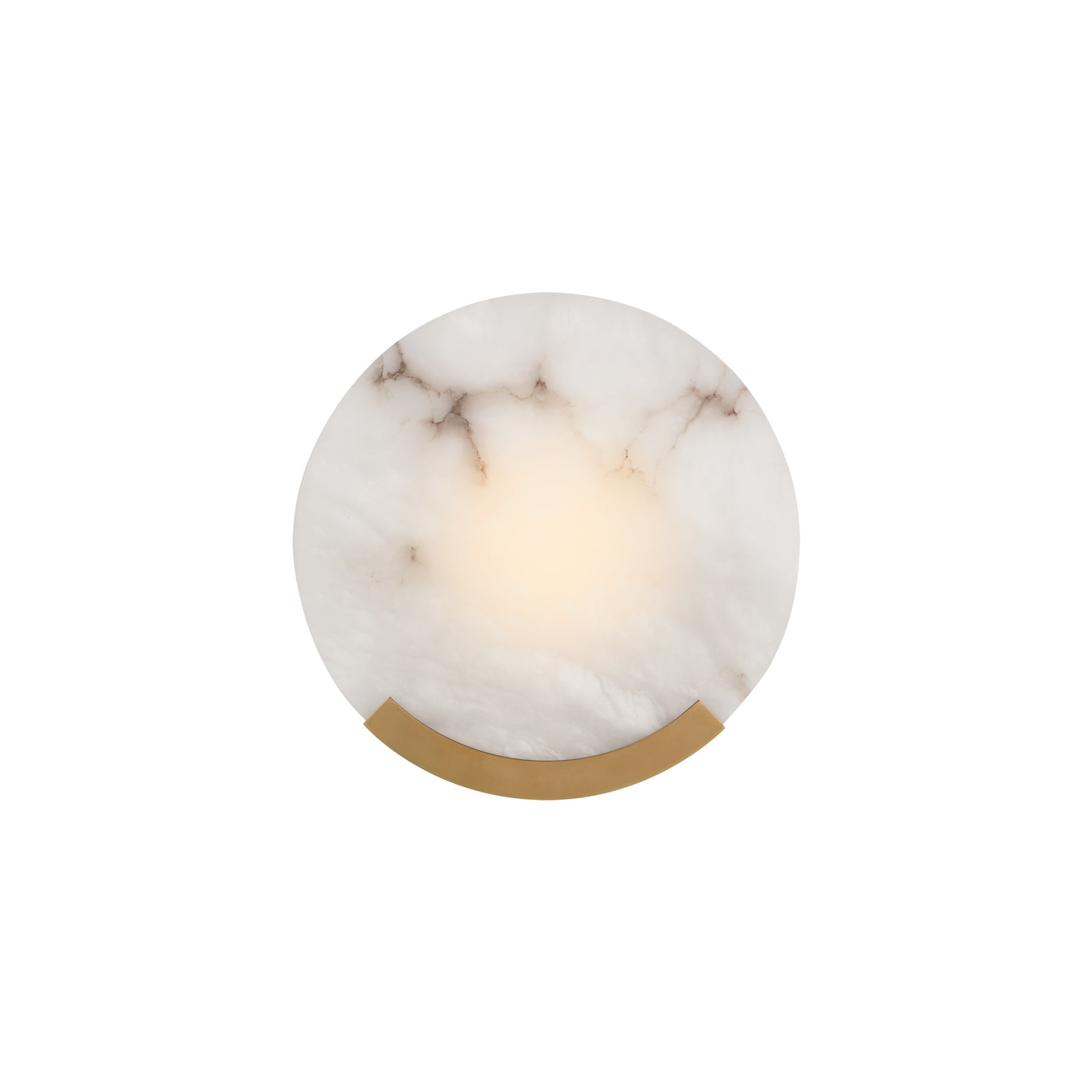 Avsolisra Modern Minimalist Round Alabaster Wall Lamp - Lamp Copper