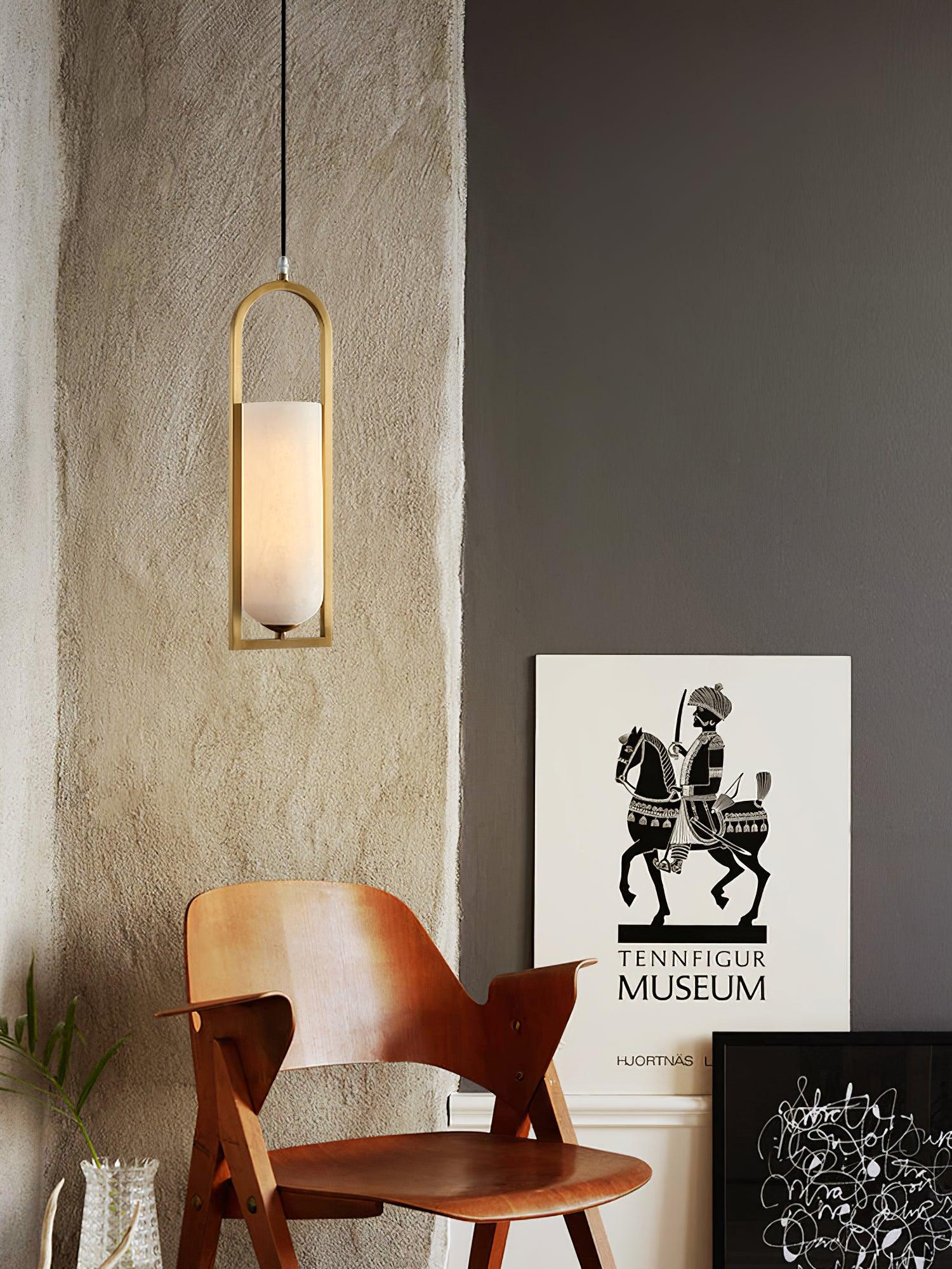 Aethyn Arch Alabaster Pendant Light - Neutralighting