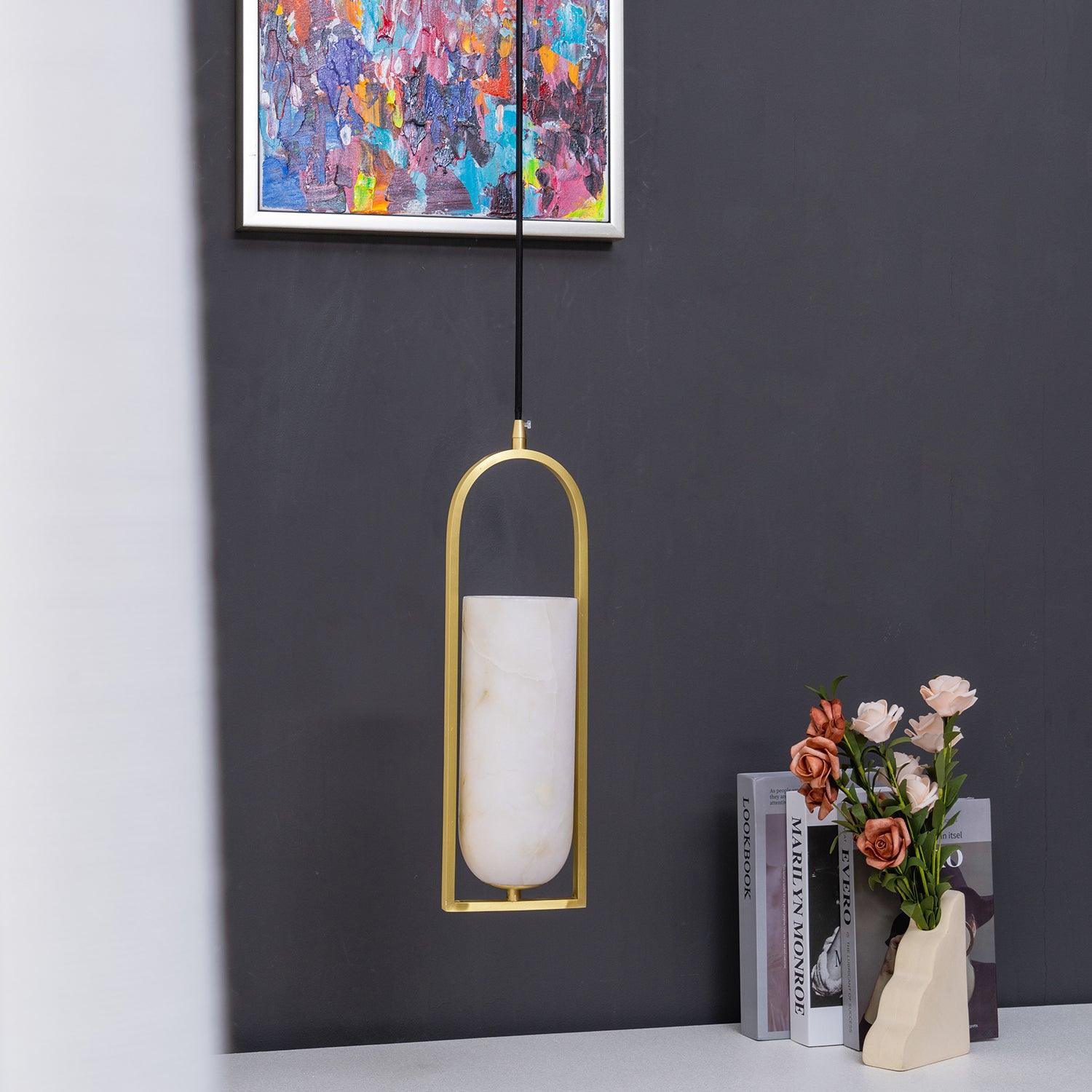 Aethyn Arch Alabaster Pendant Light - Neutralighting
