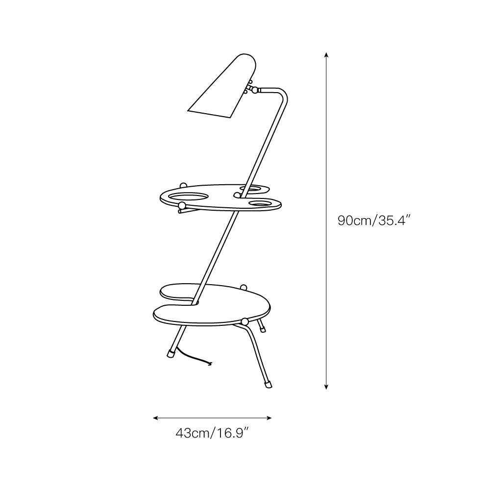 Melder Floor Lamp - Lamp Copper