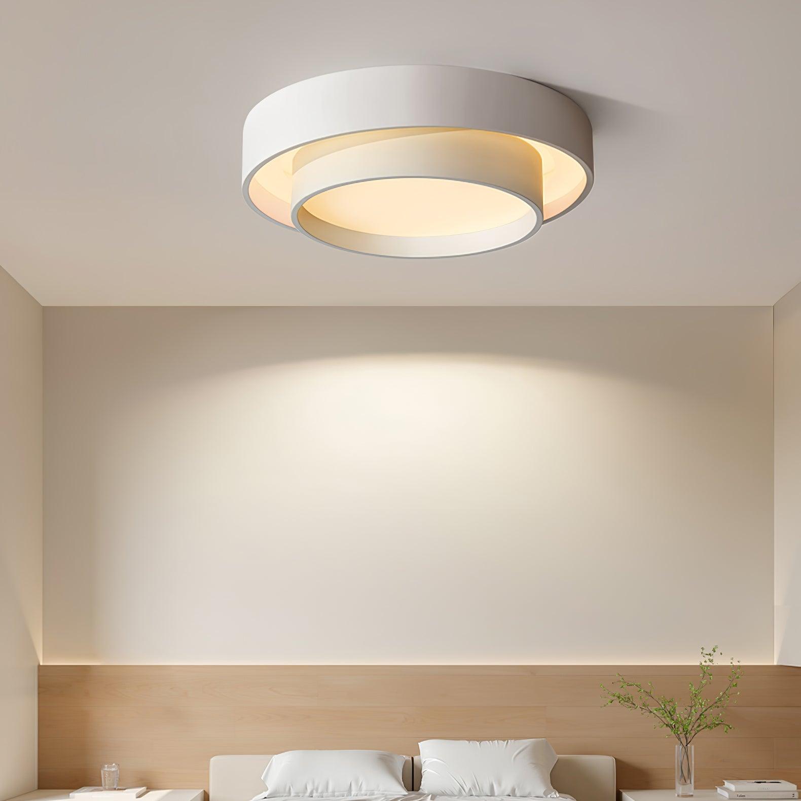 Arisha Lampada da Soffitto con Doppio Anello a Forma Cilindrica