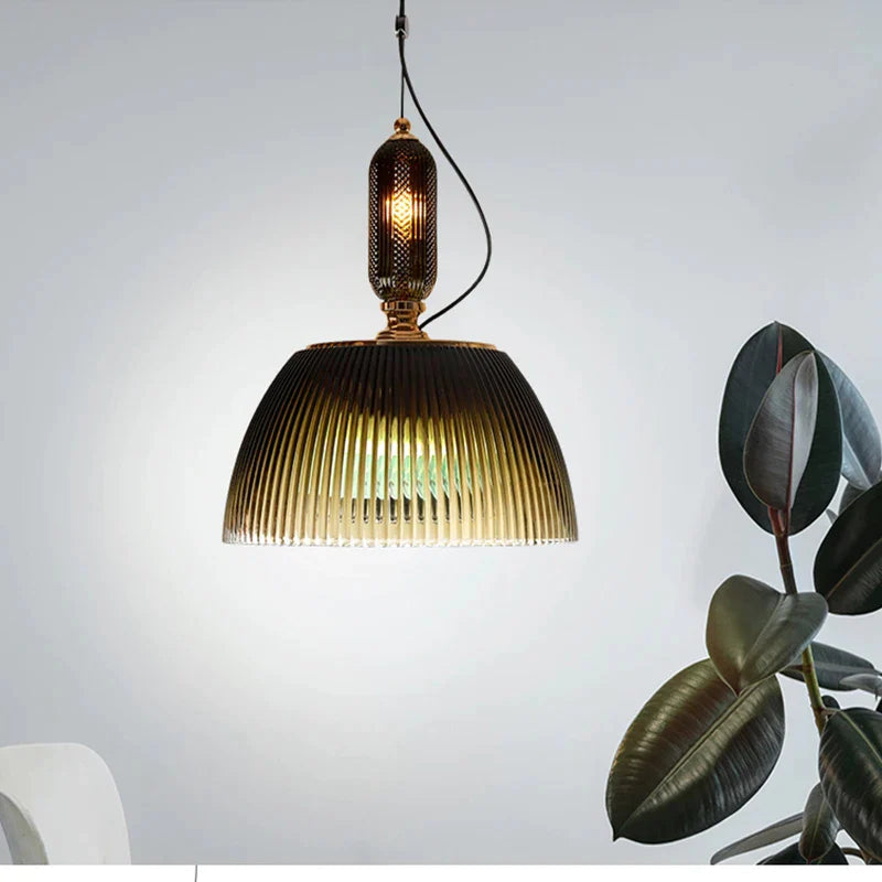 Silva Vintage LED Metallo Vetro Sospensione Verde Soggiorno Camera da letto Ristorante