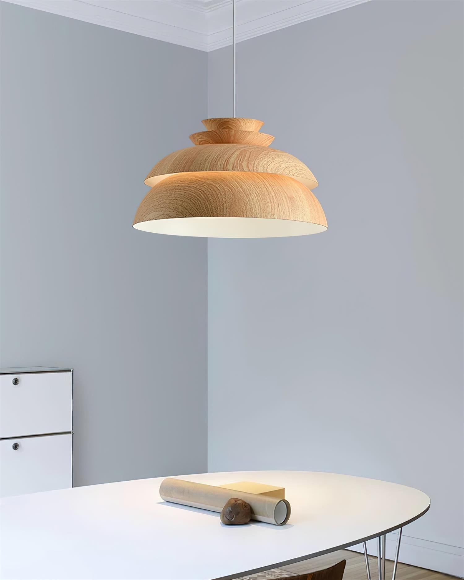 Pendant Lamp Aluminum Layered Dome Modern Minimalist - Letslighting