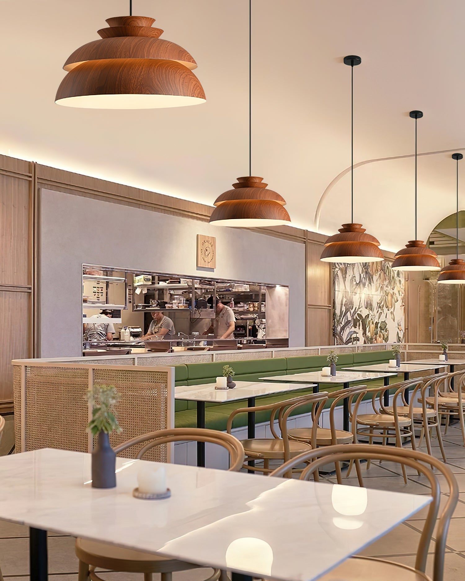 Pendant Lamp Aluminum Layered Dome Modern Minimalist - Letslighting