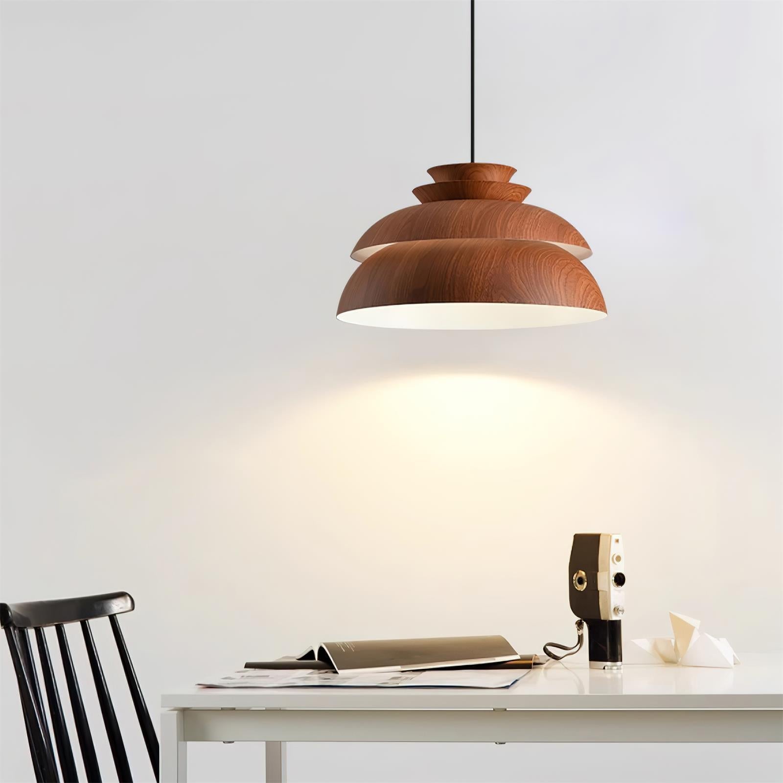 Pendant Lamp Aluminum Layered Dome Modern Minimalist - Letslighting