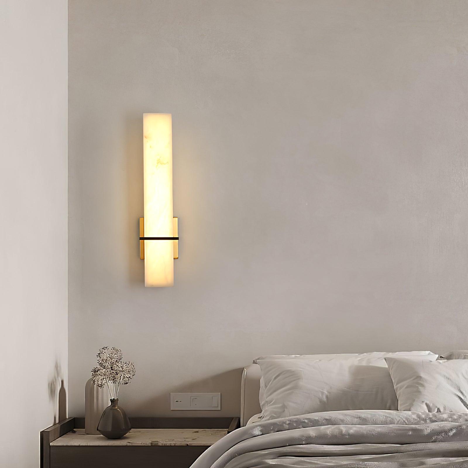 Luste Alabaster Wall Sconce Brass Band Shape - Neutralighting