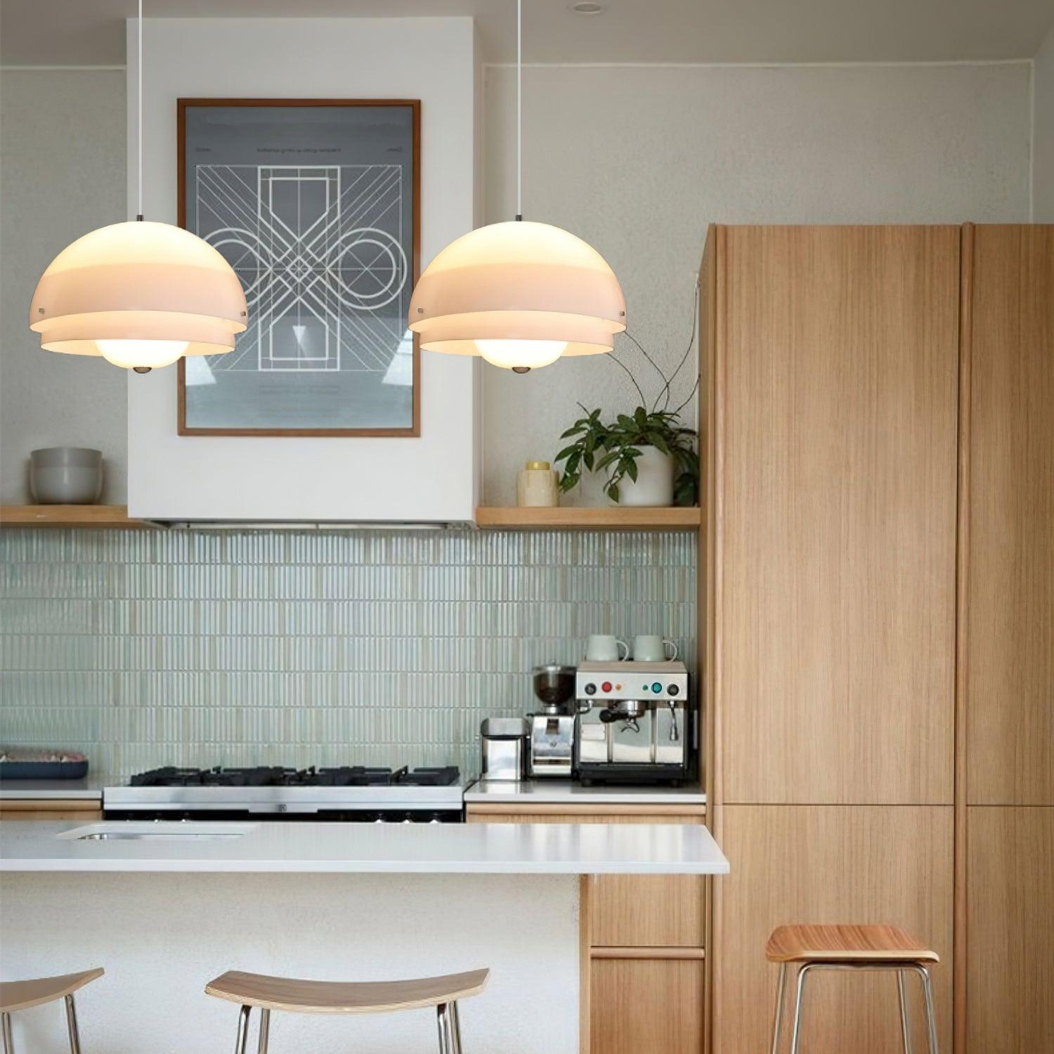 Milk White Layer Pendant Lamp - Blowlighting