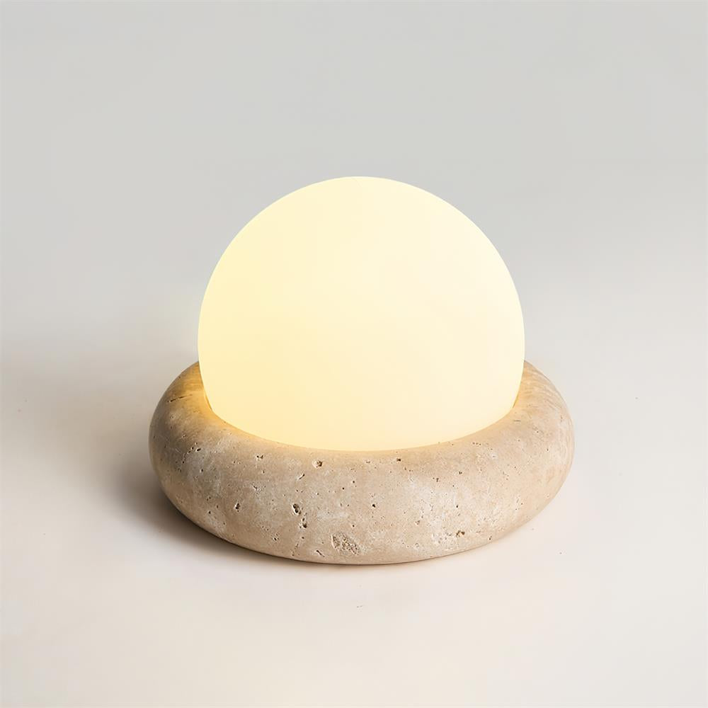 Riita Travertine Globe Table Lamp Mini Maga - Letslighting