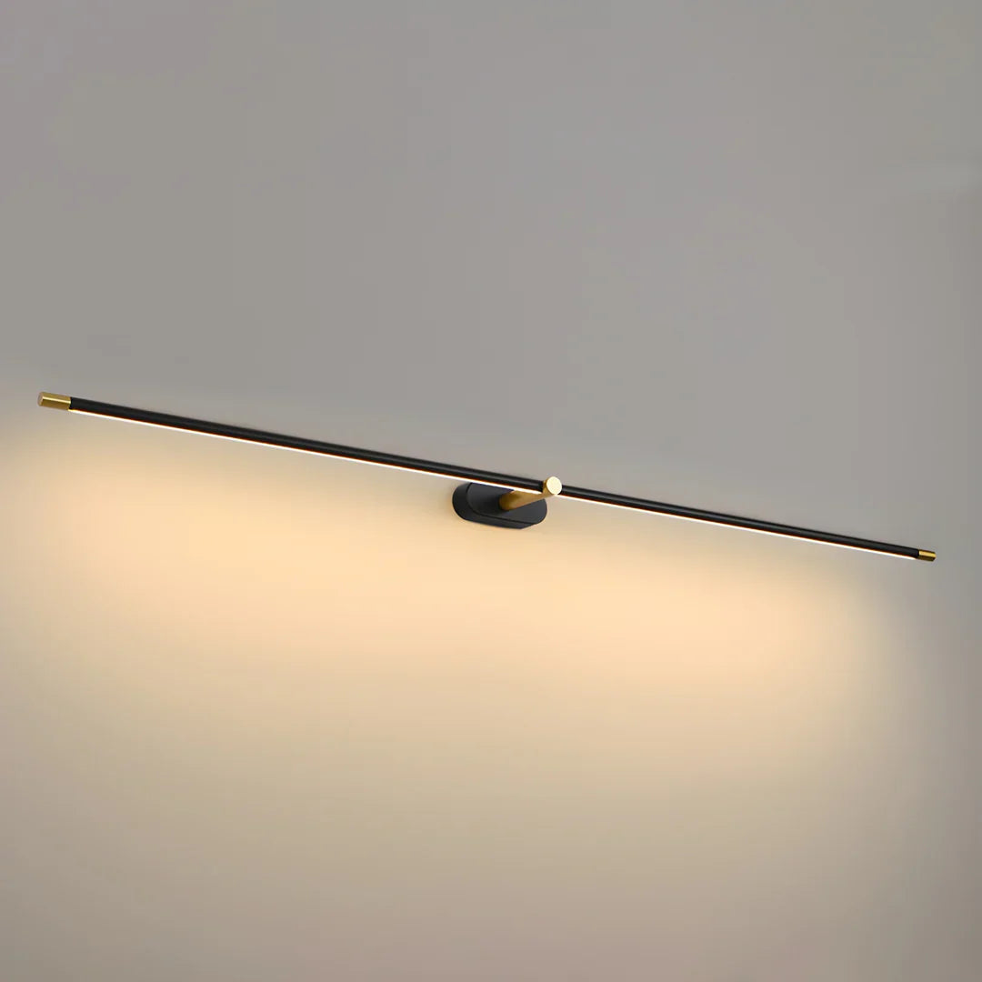 Arisha Lampada da Parete Lineare Minimalista Oro e Nero