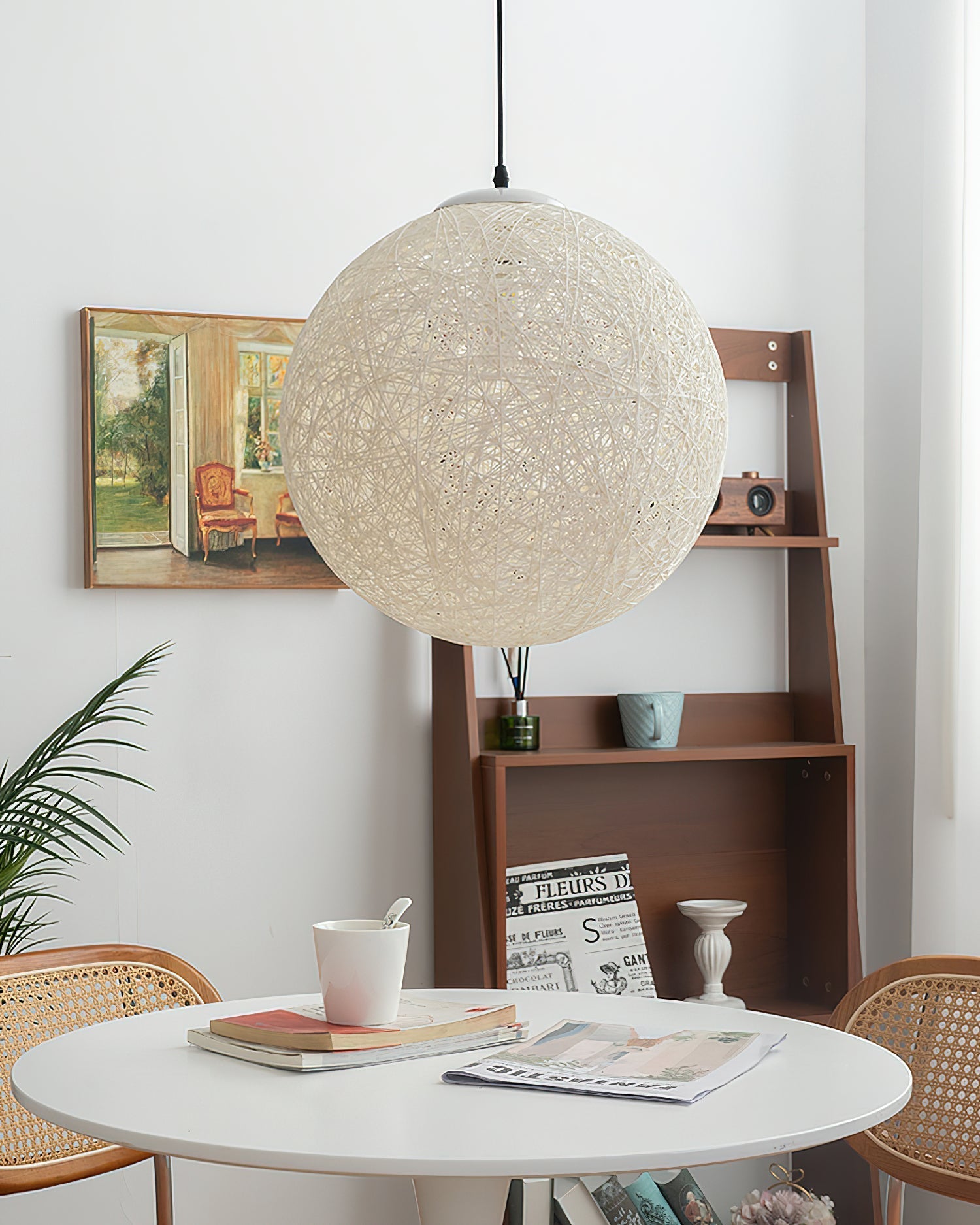 Pendant Light Hemp Rattan Sphere Bohemian - Letslighting