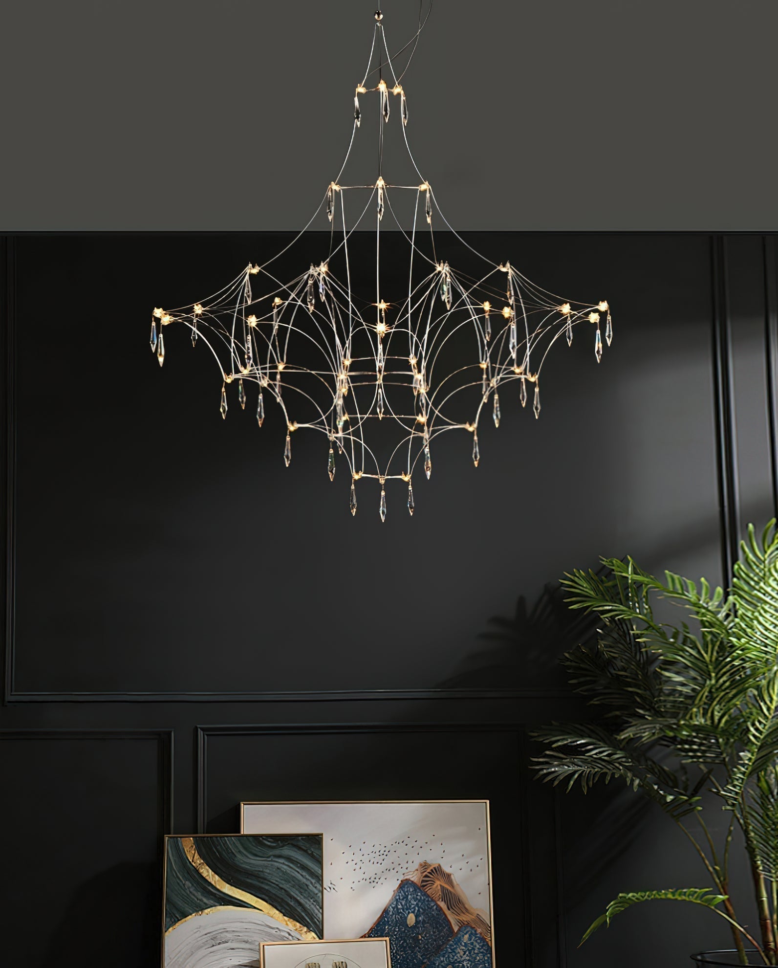 Allaeira Postmodern Luxury Crystal Chandelier - Lamp Copper